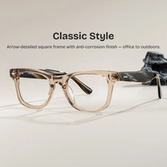 Robert Rectangle Brown Glasses