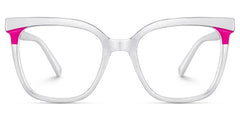 Dazzler Square Silver Pink Glasses