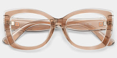 Rosie Clear Brown Butterfly Glasses