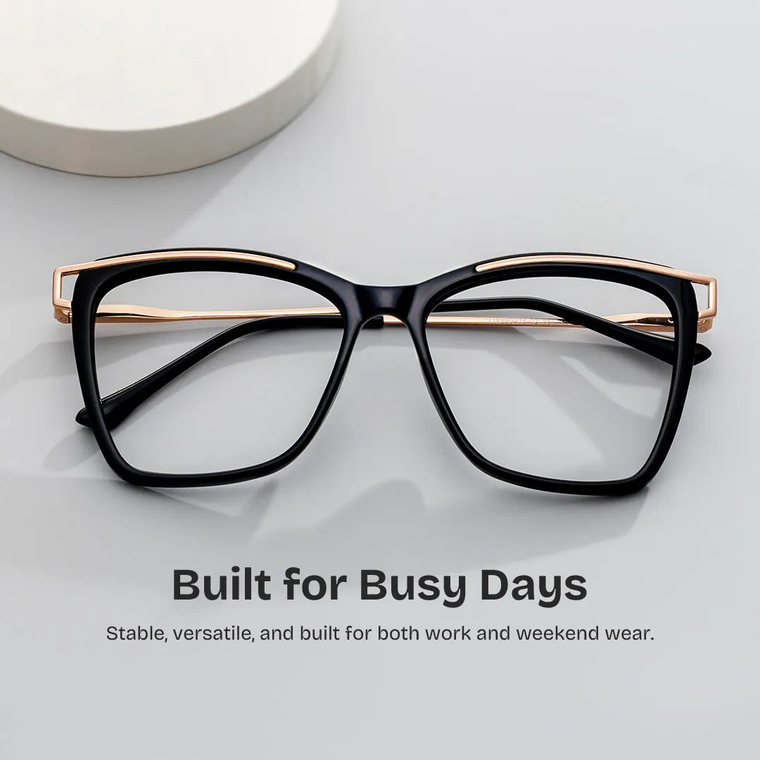 Krystle Square Black Glasses