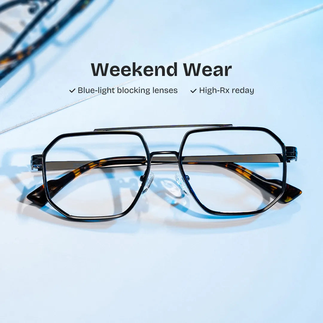 Autumn Aviator Gray Glasses
