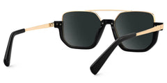 Oromiya Aviator Black Gold Glasses
