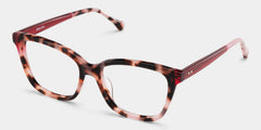 Lena Square Pink Tortoise Glasses