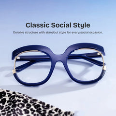 Darice Round Dark-Blue Glasses