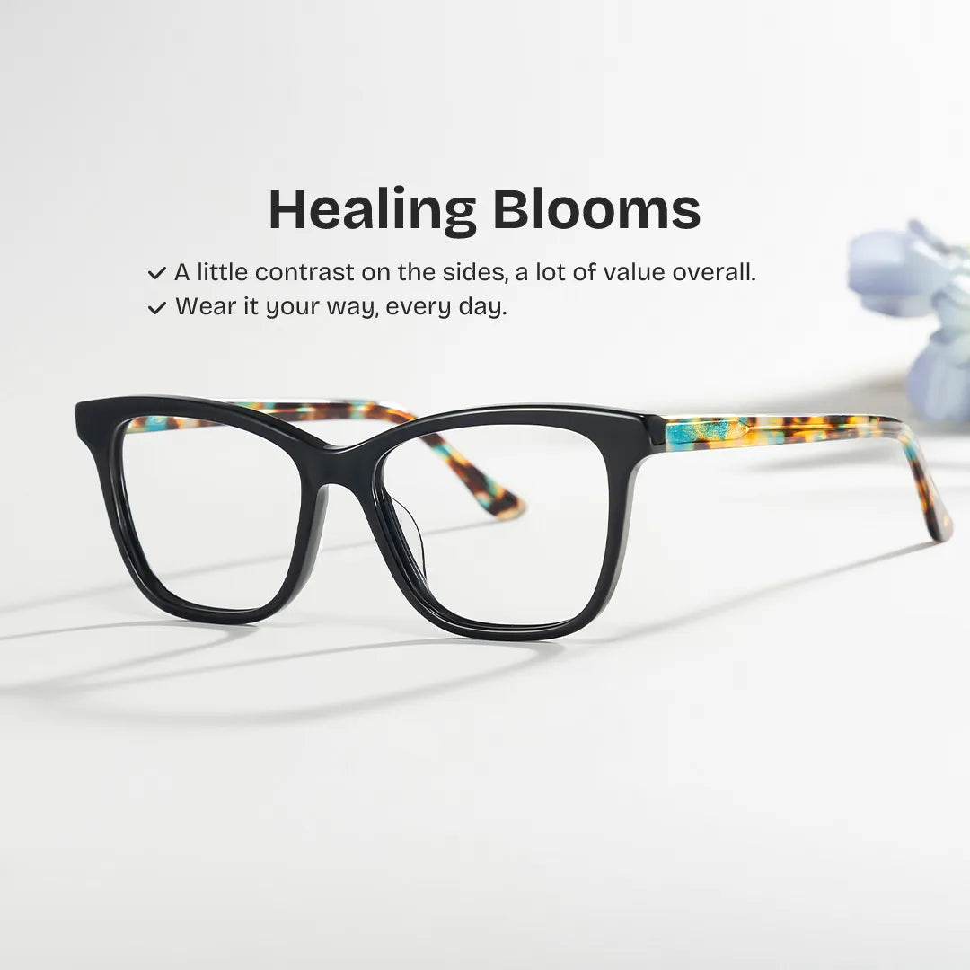 Faith Black Rectangle Glasses