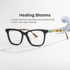 Faith Black Rectangle Glasses