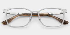 Aubrey Rectangle Silver Glasses