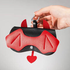 Black Red Little Devil Eyeglasses Bag With Hook