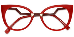 Jacqueline Cat Eye Red Glasses