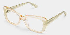 Leona Rectangle Gold Glasses