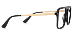 Briannie Aviator Black Glasses