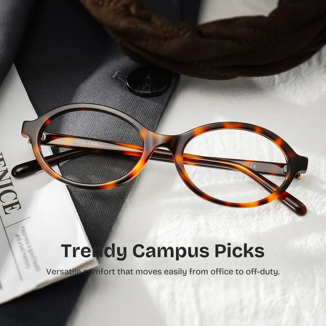 Everly Oval Tortoise Glasses
