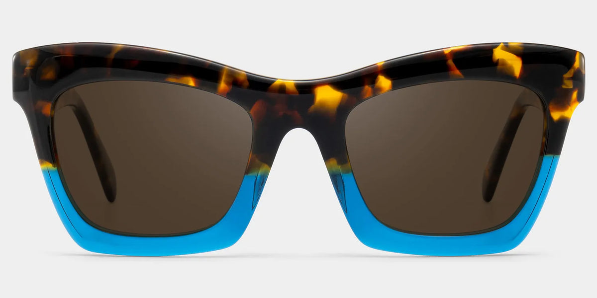 Benitez Square Blue Glasses