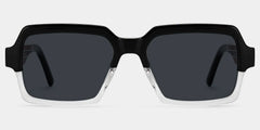 Jack Rectangle Black & Clear Sunglasses