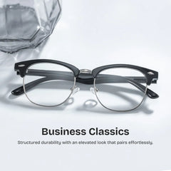 Hacker Browline Black Glasses