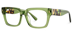 Fulford Rectangle Green Glasses