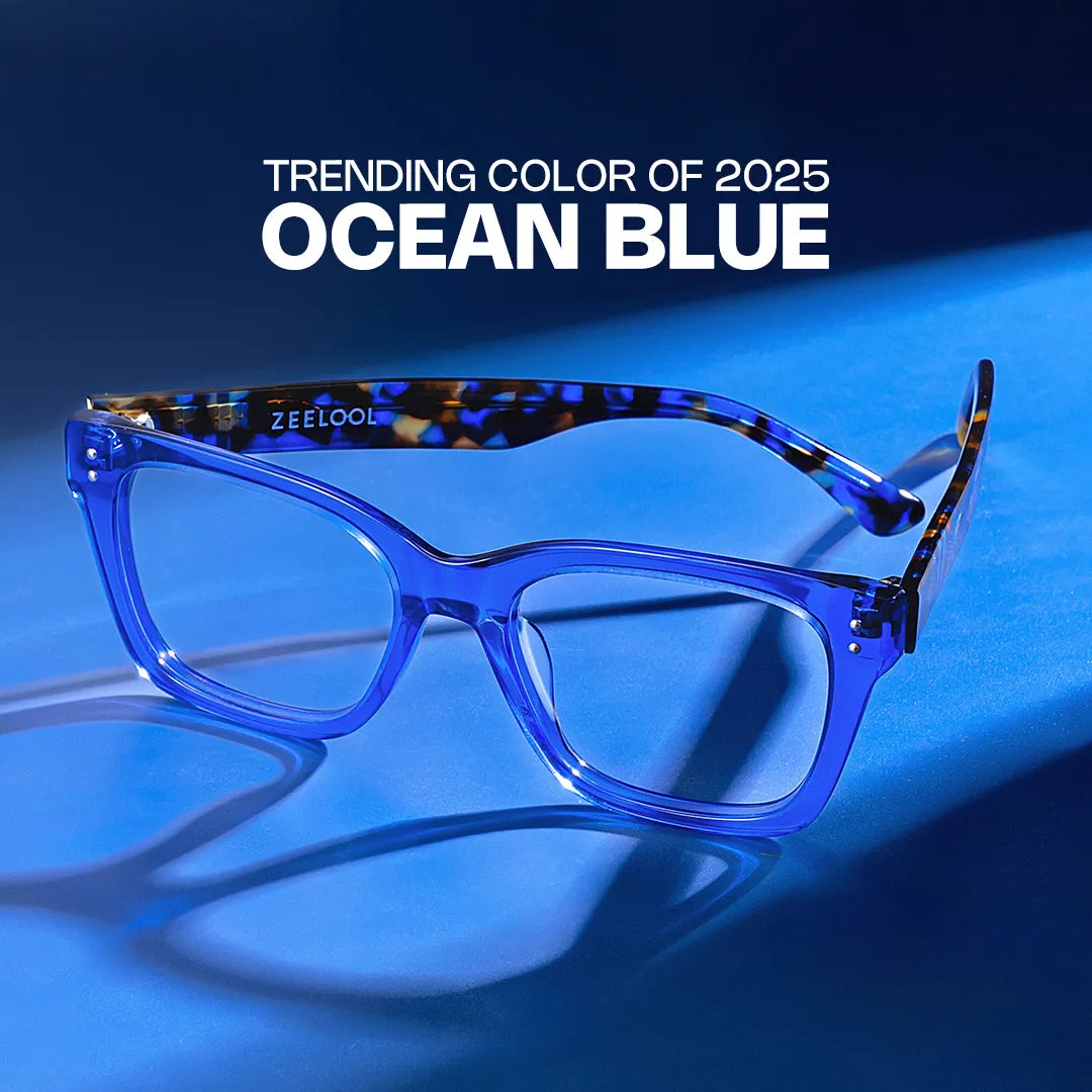 Gaydeh Rectangle Blue Glasses