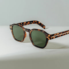 Leilani Rectangle Tortoise Polarized Sunglasses