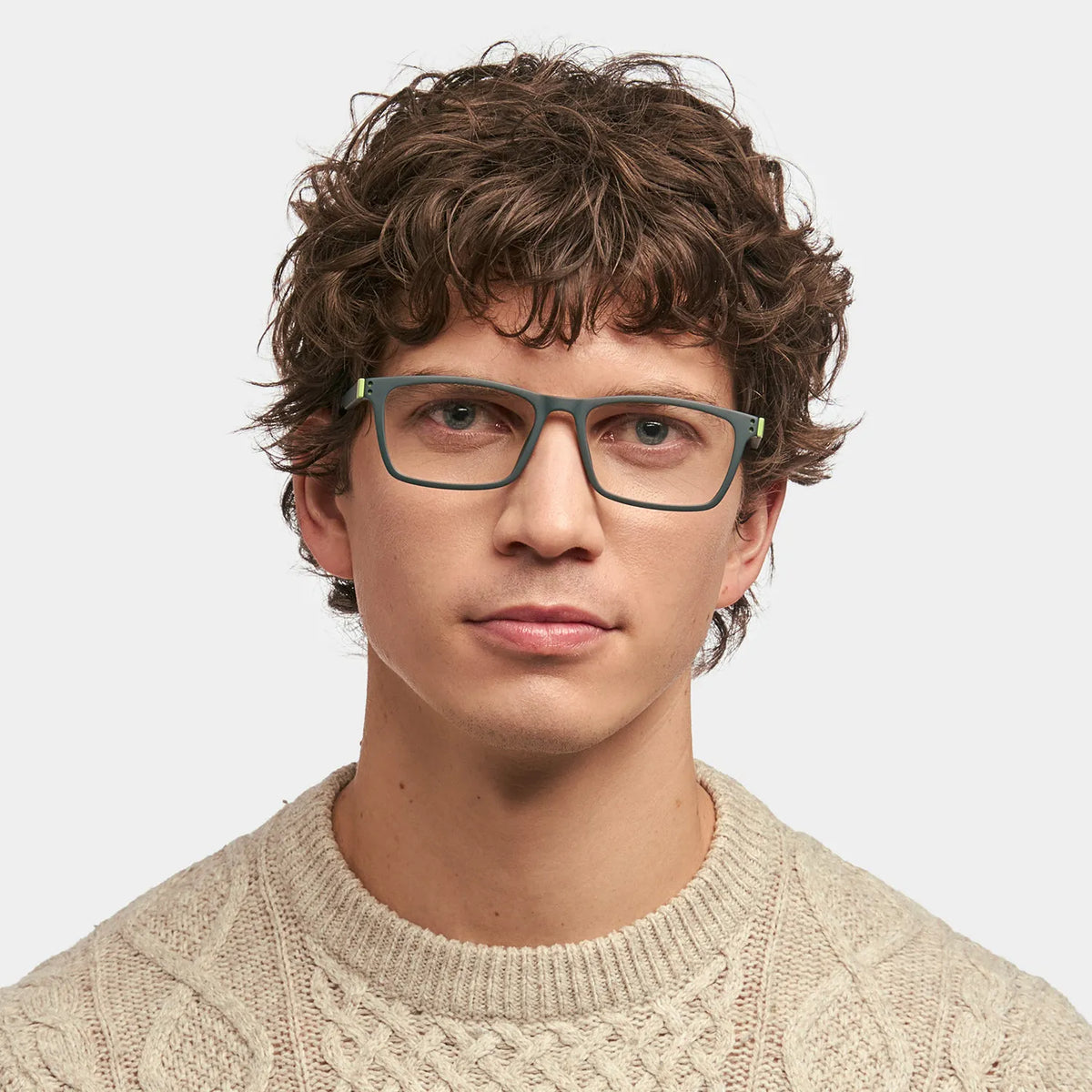 Cheche Rectangle Dark Green Glasses