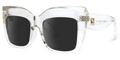 Alberta Cat Eye Clear Sunglasses