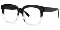 Xion Square Black to Clear Gradient Glasses