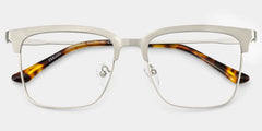 Cleo Browline Silver Glasses