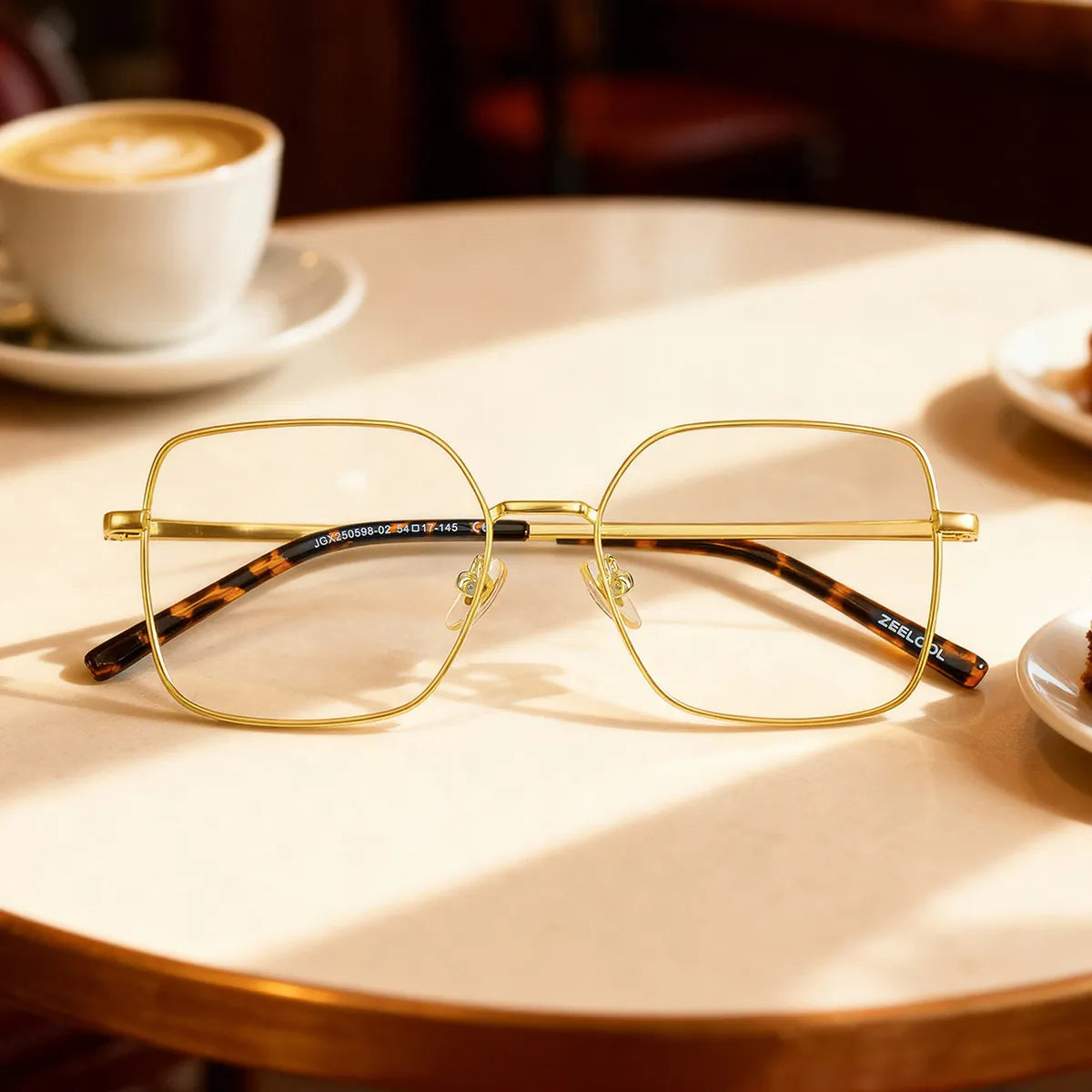 Abigail Square Gold Glasses