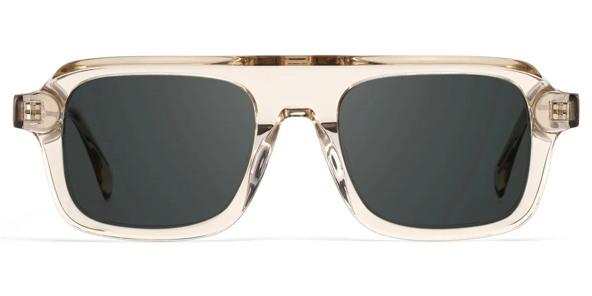Nomad Rectangle Beige Polarized Sunglasses