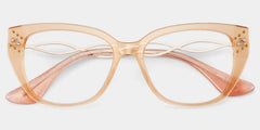 Alma Butterfly Beige Glasses