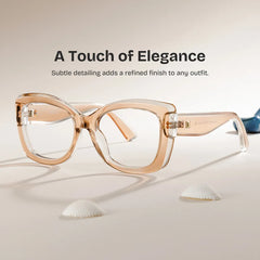 Rosie Clear Brown Butterfly Glasses