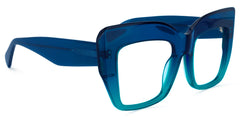Charmaine Cat Eye Blue-Green Glasses