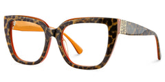 Tamarrah Cateye Leopard Glasses