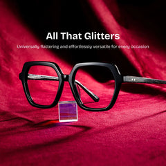 Devon Geometric Black Glasses