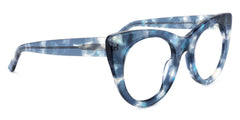 Starry Cateye Blue Glasses