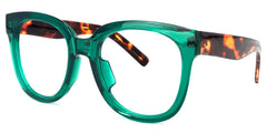 Harrell Square Dark-Green Glasses