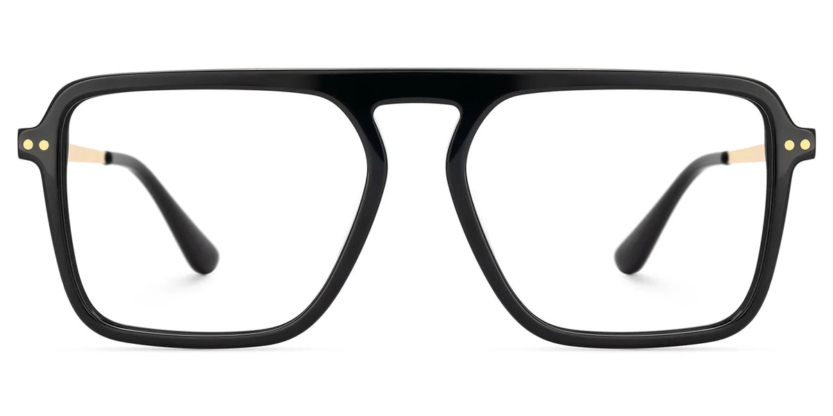 Briannie Aviator Black Glasses