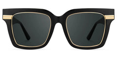 Taylor Square Black Glasses