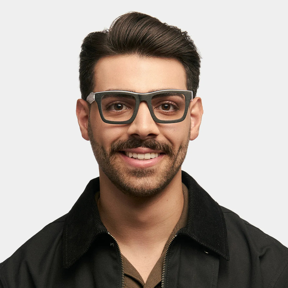 Riley Rectangle Dark-Gray Glasses