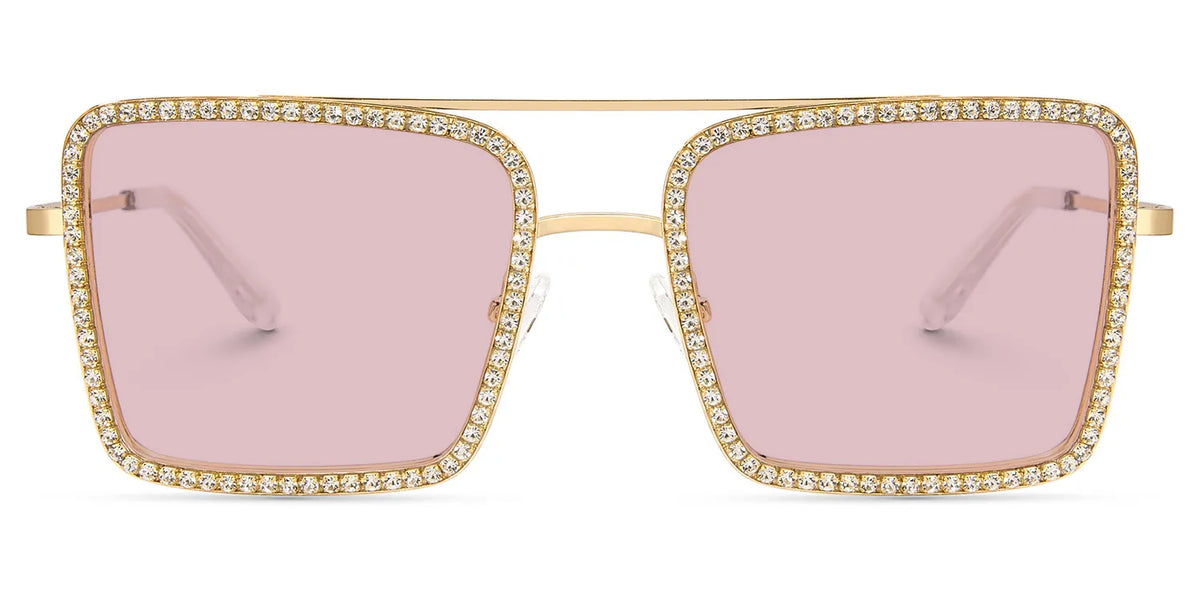 Diva Square Gold Sunglasses