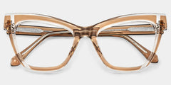 Saucie Cateye Brown Glasses