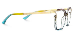 Sidibe Square Blue Leopard Glasses