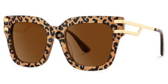 Lidia Square Leopard Sunglasses