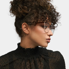 Libby Geometric Brown Glasses