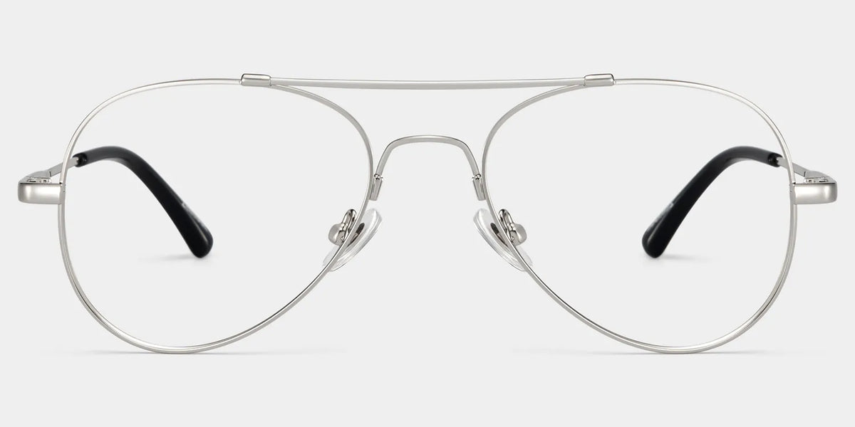 Chaima Aviator Silver Glasses