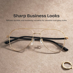Paige Aviator Gold Glasses