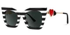 Cagle Cateye Black-White Glasses