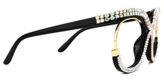Veasley Square Multicolor Rhinestone Glasses