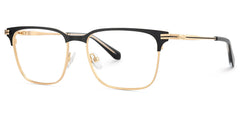 Marshall Rectangle Black Gold Glasses