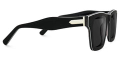 Riley Rectangle Dark-Gray Sunglasses