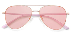 Paige Aviator Rose-Gold Sunglasses